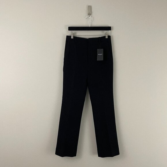 Saint Laurent Black Wool Blend Straight Leg Pants Size FR 40/US 8